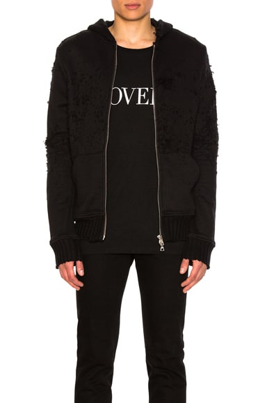 Amiri Shotgun Zip Hoodie in Black FWRD