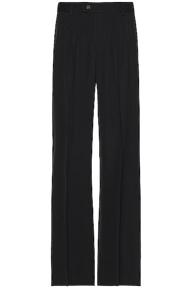 Amiri Double Pleated Trousers in Black