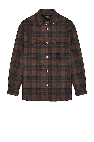 Plaid Padded Overshirt
