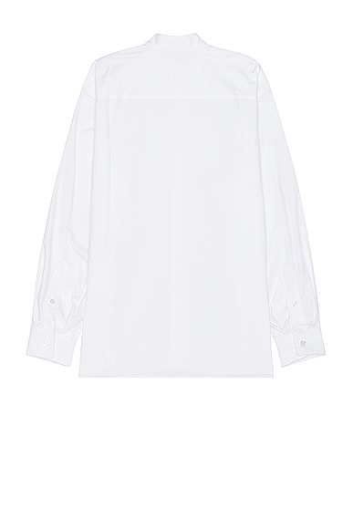 Shop Amiri Tab Collar Poplin Shirt In White
