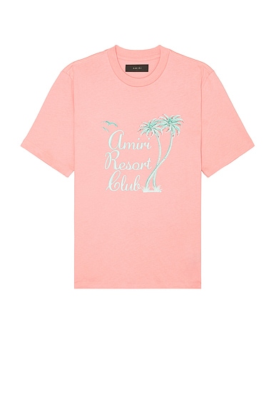 Amiri Resort Club Tee in Flamingo Pink