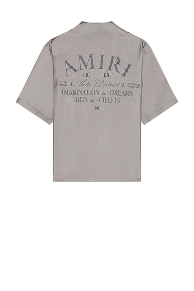 Amiri Arts District Bowling Shirt in Grey | FWRD