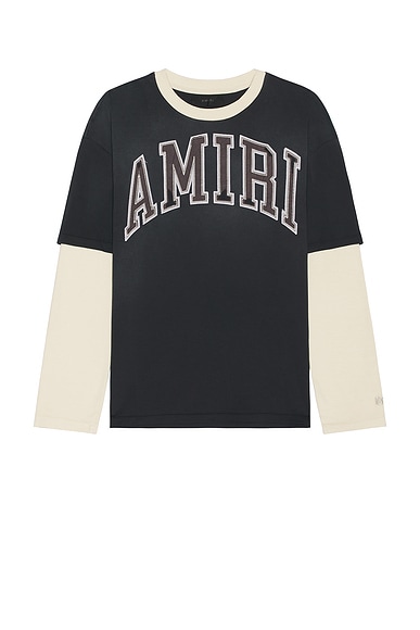Amiri Vintage Long Sleeve Tee in Black | FWRD