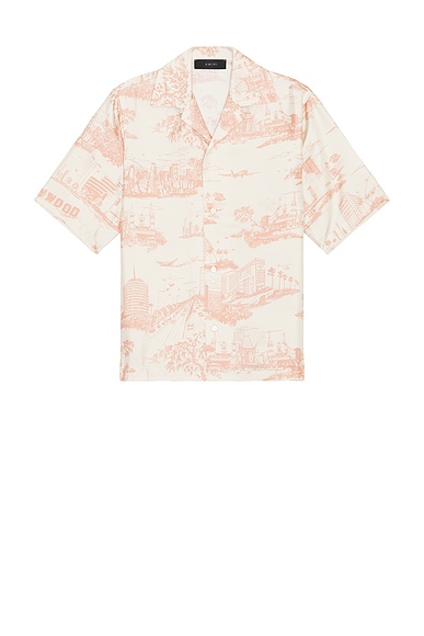 LA Landmark Bowling Shirt in Alabaster