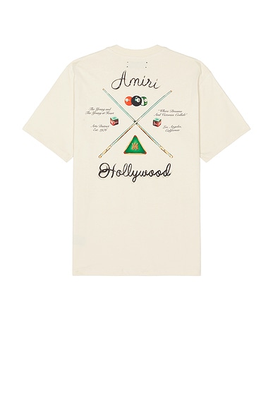 Amiri Pool Cue Tee in Alabaster