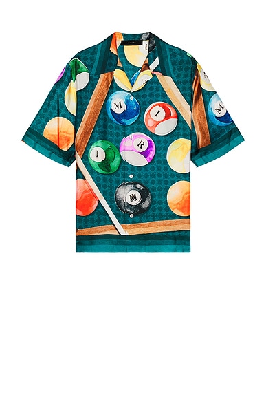 Amiri Billiards Bowling Shirt in Evergreen | FWRD