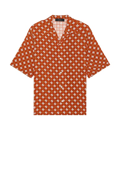 Amiri MA Quad Camp Shirt in Burnt Orange