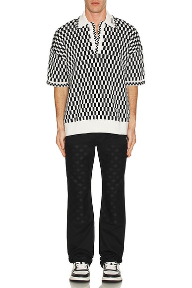 Checkered Oversized Polo