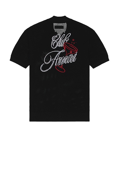 Amiri Club Amiri Crochet Shirt in Black