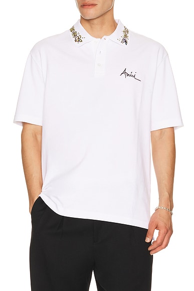 Amiri Floral Collar Polo
