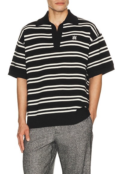 MA Stripe Knit Polo