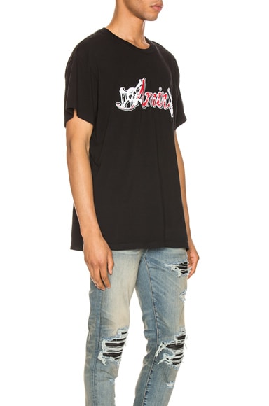 AMIRI AMIRI MOTLEY CRUE TEE IN BLACK,AMIF-MS90
