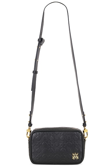 Amiri MA Quad Leather Camera Case in Black