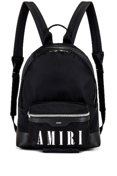 Amiri Nylon Logo Backpack in Black