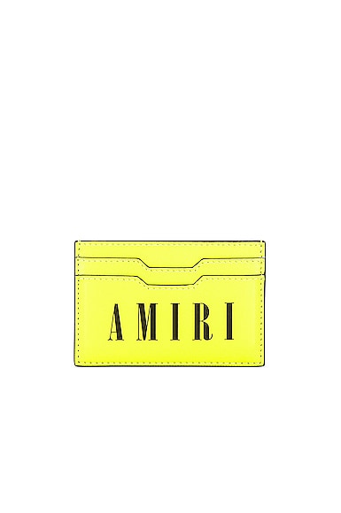 Amiri Nappa Card Holder in Yellow