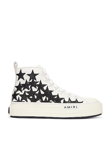 Amiri Stars Court Hi-Top Sneaker in White