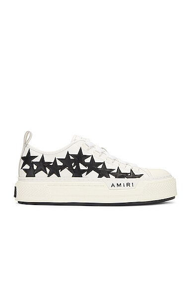 Amiri Stars Court Low Top Sneakers in White