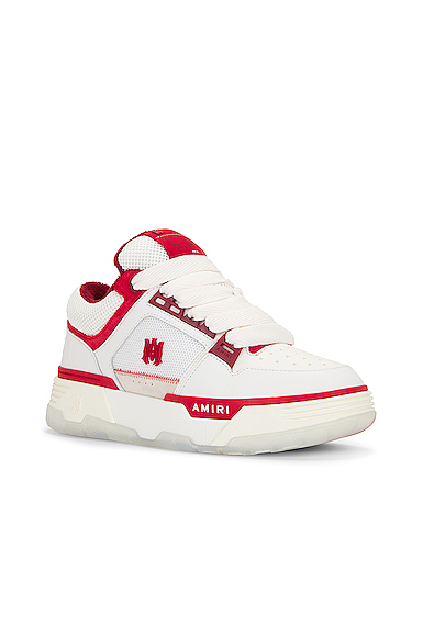 Shop Amiri Ma-1 Sneaker In White & Red