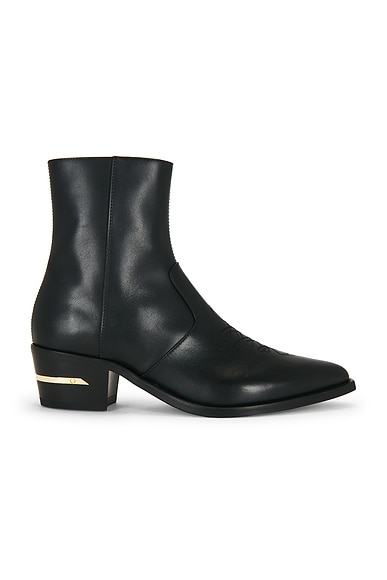 Amiri Leather Ryder Boot in Black & Gold