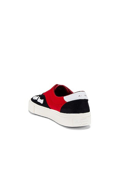 AMIRI AMIRI SKEL TOE LACE UP SNEAKER IN RED,AMIF-MZ42