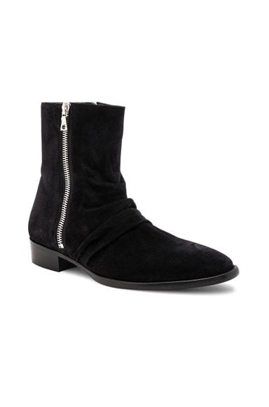 Suede Skinny Stack Boots