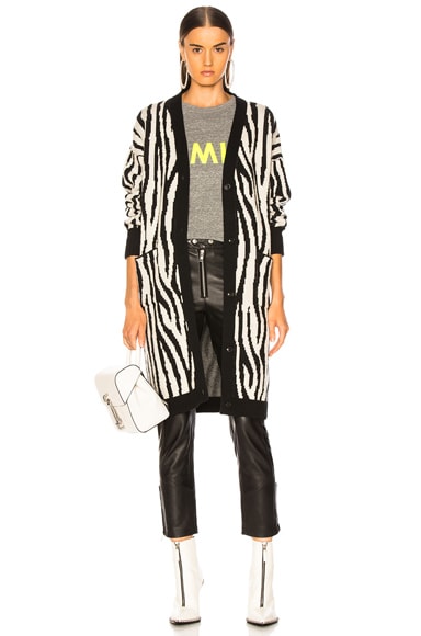 Zebra Long Cardigan