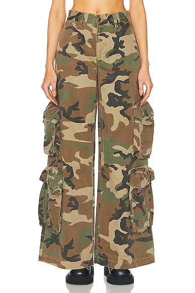 Camo Baggy Cargo Pant in Army