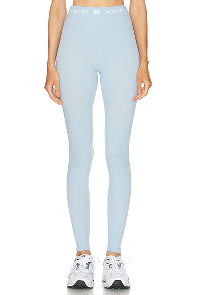 Amiri Ma Ribbed Seamless Legging in Cerulean