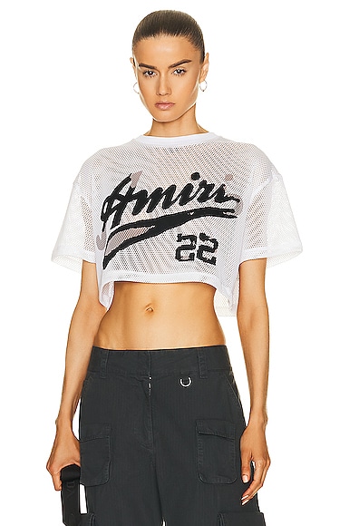 Amiri Mesh 22 Tee in White | FWRD