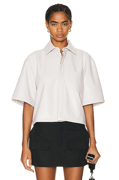 Amiri Vegan Short Sleeve Obershirt in Neutral