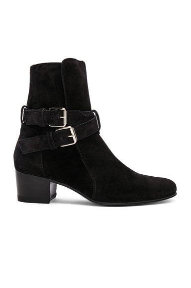 Buckle Suede Boots