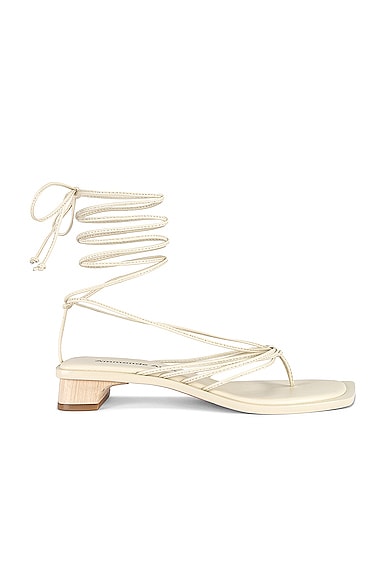 Allegra Lace up Sandals in Ivory