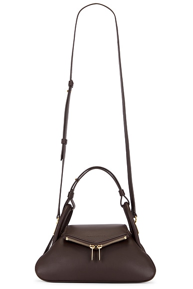 AMINA MUADDI Gemini Small Bag in Coffee