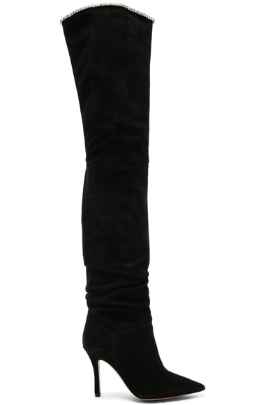 Suede Barbara Thigh High Boots