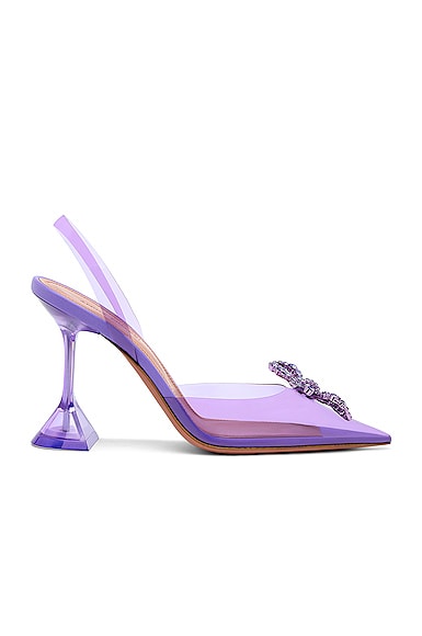 AMINA MUADDI Rosie Glass Heel in Lavender