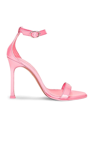 AMINA MUADDI Kim Patent Sandal in Pink