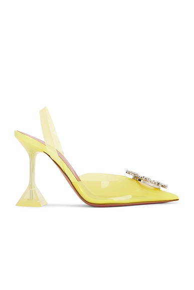 AMINA MUADDI Begum 95 Glass Sling Pump in Canary