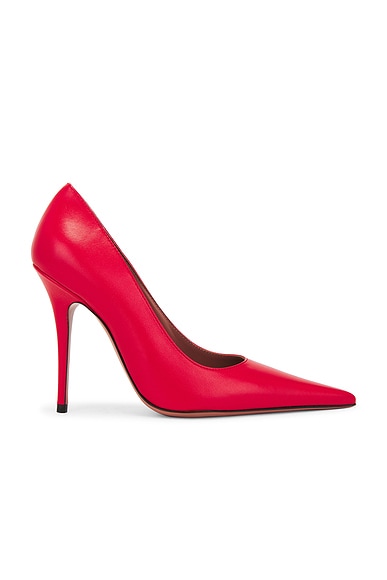 AMINA MUADDI Barbara 105 Nappa Pump in Red