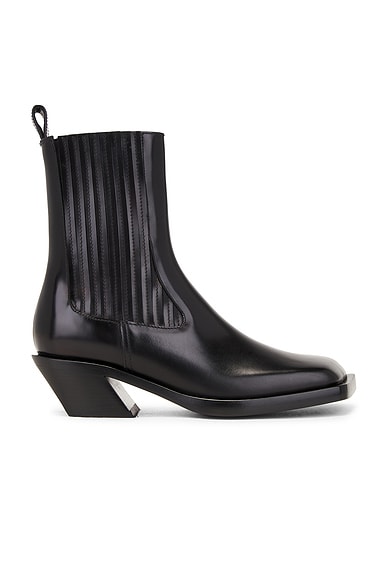 AMINA MUADDI Chiara 40 Chelsea Boot in Black