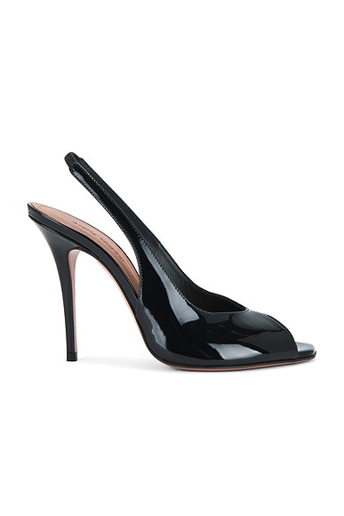 AMINA MUADDI Kristina 105 Patent Sling Pump in Black
