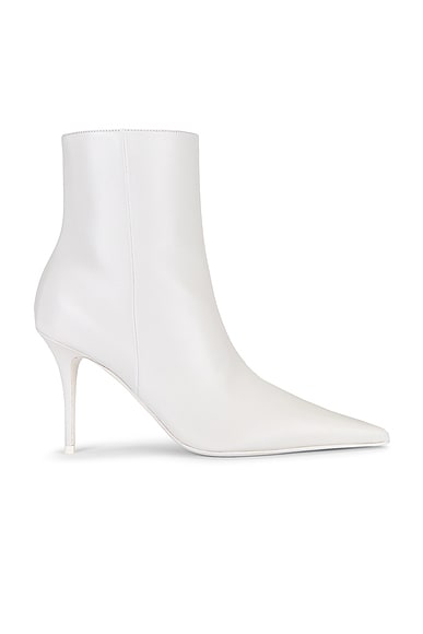 AMINA MUADDI Barbara 90 Nappa Bootie in White