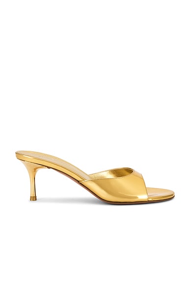 AMINA MUADDI Jeanne 60 Slipper in Mirror Gold