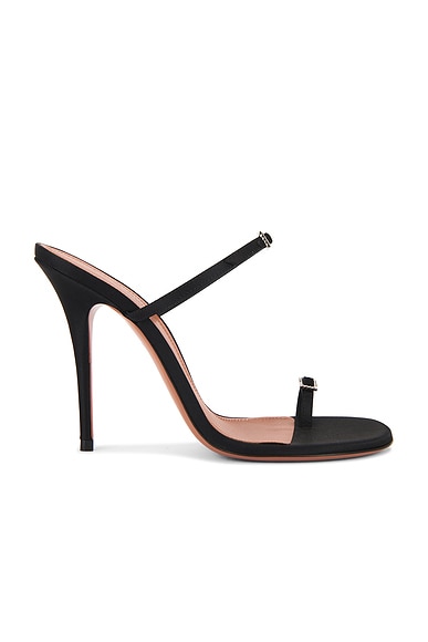 AMINA MUADDI Adut 105 Thong Sandal in Black & White Crystal
