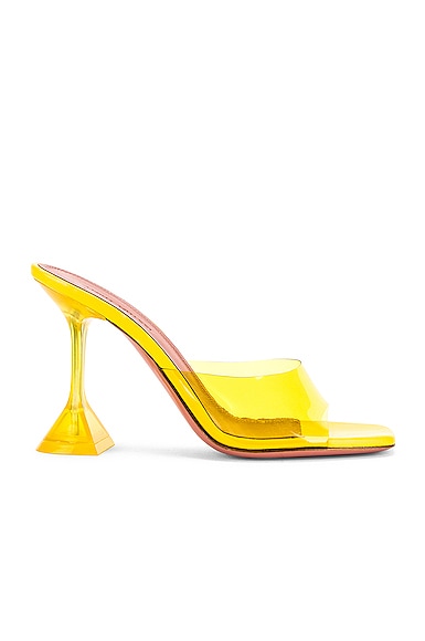 AMINA MUADDI Lupita Glass Heel in Yellow | FWRD
