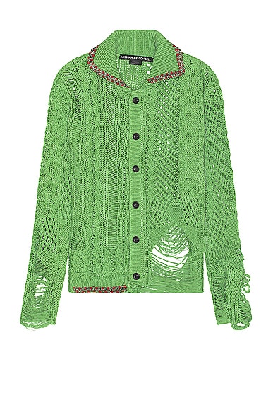 Andersson Bell Sauvage Cotton Cardigan in Green