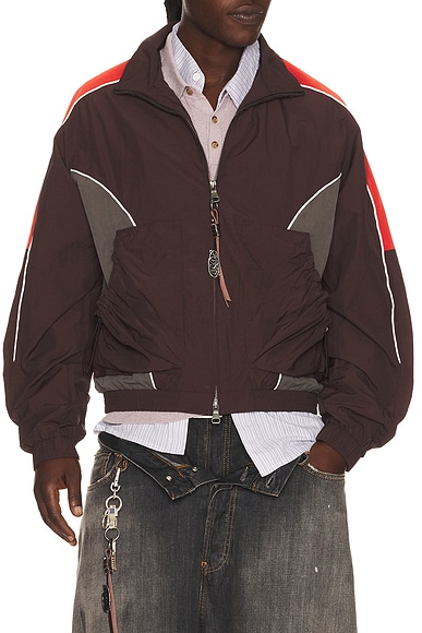 Unisex Color Block Nylon Track Jacket