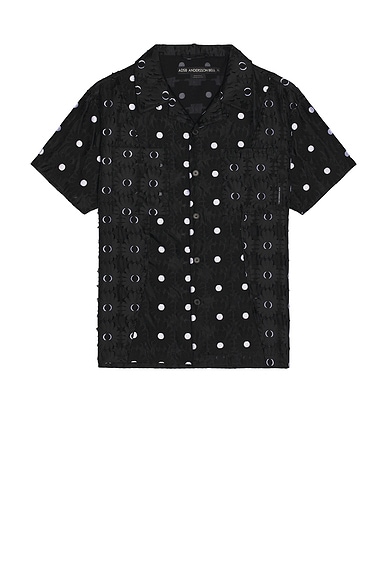 Half Sheer Flower Shirt