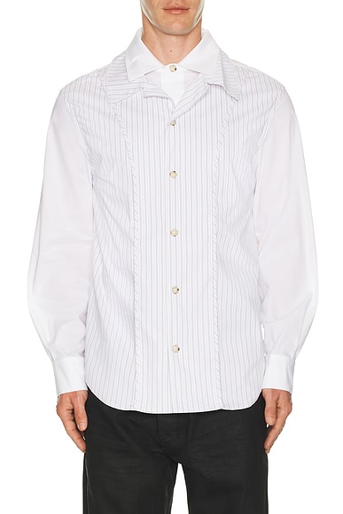 Open Collar Layered Shirt