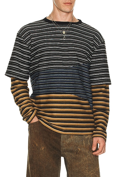 Multi Stripe Long Sleeve Tee