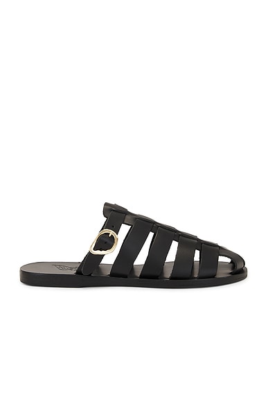 Isabel Marant Padded Leather Hellea Sandals in Silver FWRD